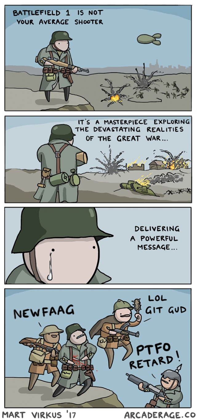 Battlefield 1 in a nutshell - a comic by Mart Virkus